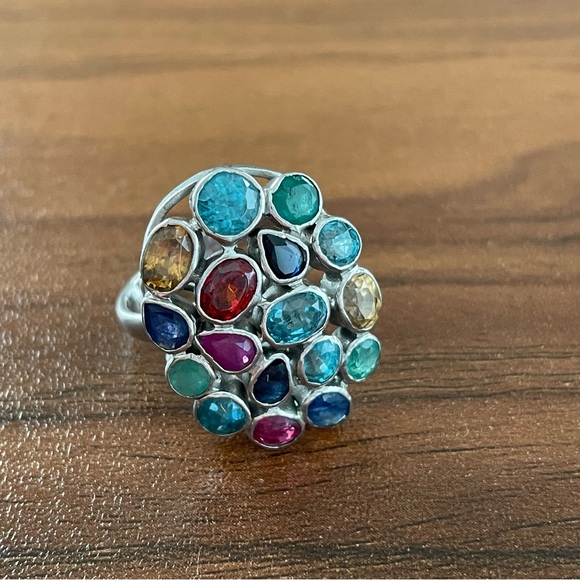 Jewelry - New✨Precious Gems Quality Pure Silver Ring - uniquely hand crafted 💎